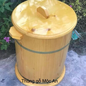 Thùng gỗ đựng gạo 30kg